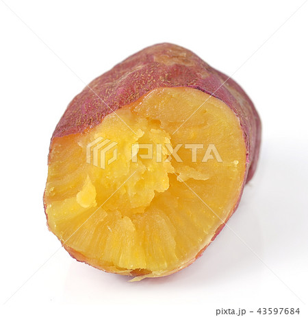 Whole purple yams photographed white background. Whole purple yams photographed white background. 43597684