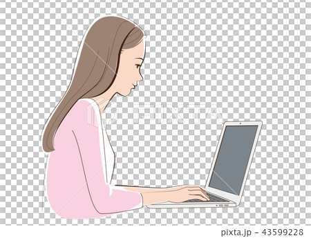 女性_パソコン 43599228