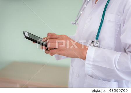 Closeup of female medical doctor Closeup of female medical doctor 43599709