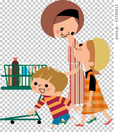 母親和兒童購物 母親和兒童購物 43599813