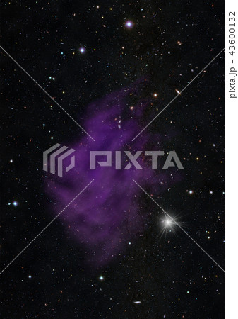 Star field in space and a nebulae. 3D rendering 43600132