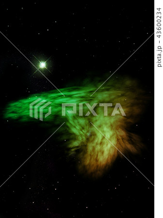 Star field in space and a nebulae. 3D rendering 43600234