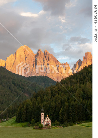 The Church of St. Johann in Ranui at Sunset The Church of St. Johann in Ranui at Sunset 43602684