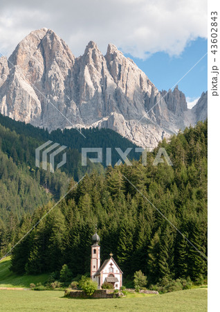 The Church of St. Johann in Ranui in the Italian Dolomites 43602843