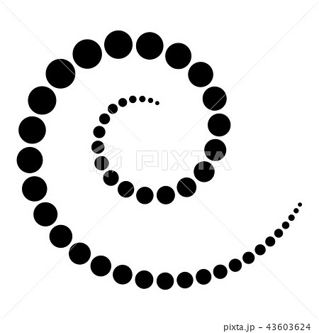 Spiral made of black dots over white 43603624