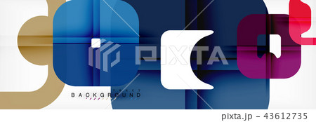 Square geometric background, multicolored template for business or technology presentation or web 43612735