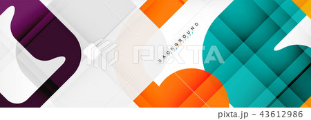 Square geometric background, multicolored template for business or technology presentation or web 43612986