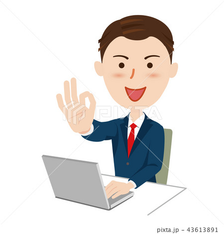 ビジネスマン デスクワーク ビジネスマン デスクワーク 43613891