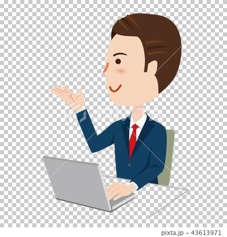 ビジネスマン　デスクワーク 43613971