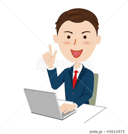 ビジネスマン　デスクワーク 43613973