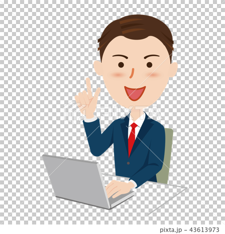 ビジネスマン　デスクワーク 43613973