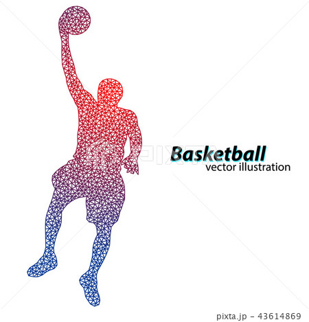 Basketball player of the triangles. 43614869