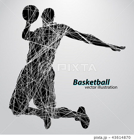 Silhouette of a basketball player. Silhouette of a basketball player. 43614870