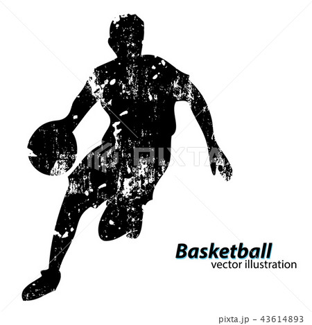 Silhouette of a basketball player. Silhouette of a basketball player. 43614893