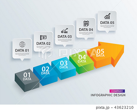 Infographics arrow timeline step 5 data template Infographics arrow timeline step 5 data template 43623210