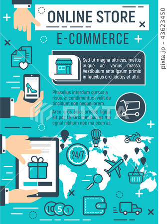 Online store and e-commerce internet technology 43623450