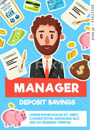 Businessman manager profession vector poster Businessman manager profession vector poster 43623508