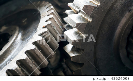 close up gear wheel rotate concept. spare part close up gear wheel rotate concept. spare part 43624003