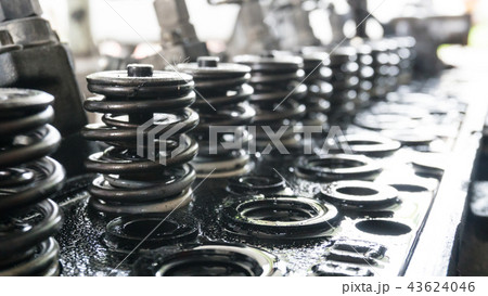 close up gear wheel rotate concept. spare part 43624046