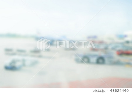 Blur background aircraft and loading area Blur background aircraft and loading area 43624440