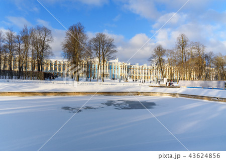 Catherine palace and park in winter. Pushkin Catherine palace and park in winter. Pushkin 43624856
