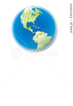 地球アメリカ州青緑グラ 地球アメリカ州青緑グラ 43626004