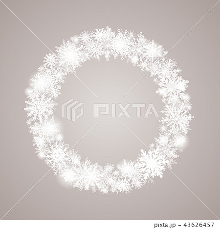 The Wreath Snowflakes. New Year, Christmas Frame. 43626457