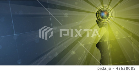 Artificial intelligence. Technology web background 43628085