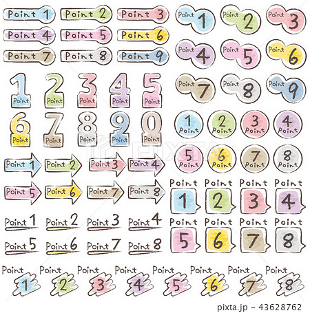 ポイント アイコン 手描き風 ポイント アイコン 手描き風 43628762