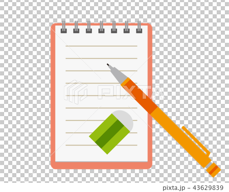 メモ帳　シャーペン　消しゴム 43629839