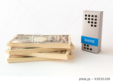 銀行 BANK 建物 札束 銀行 BANK 建物 札束 43630106