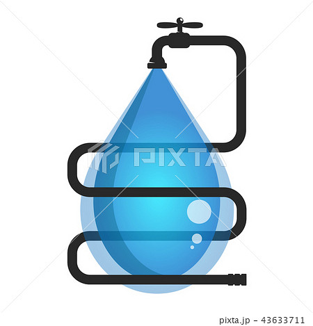 Drop of water and water supply Drop of water and water supply 43633711