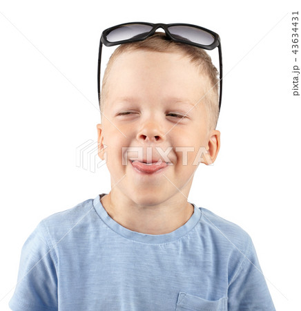 boy of European appearance, smiling at the camera 43634431