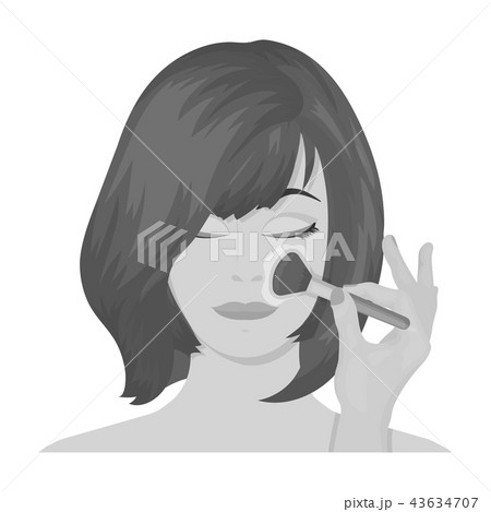 Hairstyle single icon in monochrome style.Hairstyle vector symbol stock illustration web. Hairstyle single icon in monochrome style.Hairstyle vector symbol stock illustration web. 43634707