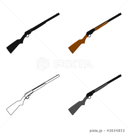 Shotgun icon cartoon. Singe western icon from the wild west cartoon. Shotgun icon cartoon. Singe western icon from the wild west cartoon. 43634853