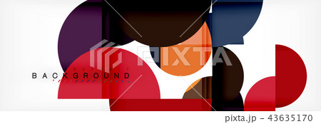 Circle modern geometrical abstract background illustration 43635170
