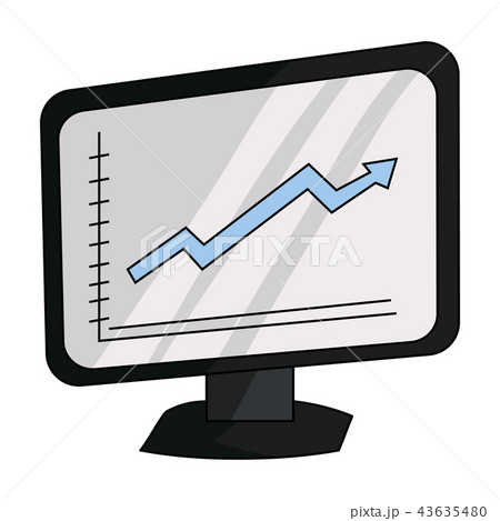 Growing graphic icon in cartoon style isolated on white background. Conference and negetiations 43635480