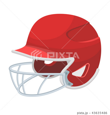 Baseball helmet. Baseball single icon in cartoon style vector symbol stock illustration web. 43635486