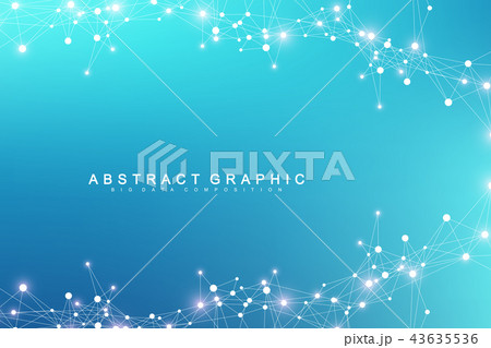 Big data visualization. Artificial Intelligence and Machine Learning Concept. Graphic abstract 43635536