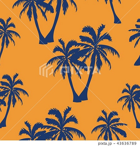 Seamless hand drawn botanical exotic vector  43636789