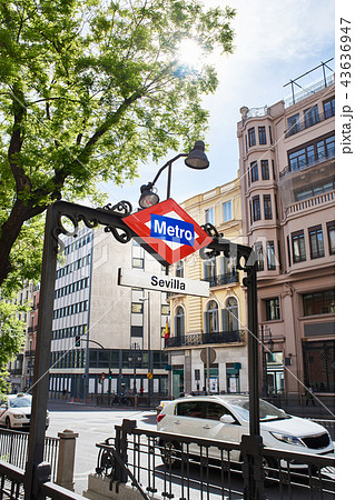 Entrance to metro Sevilla in Madrid 43636947