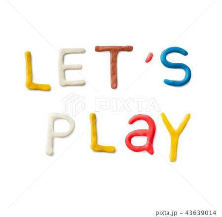 Handmade modeling clay words. Lets play. 43639014
