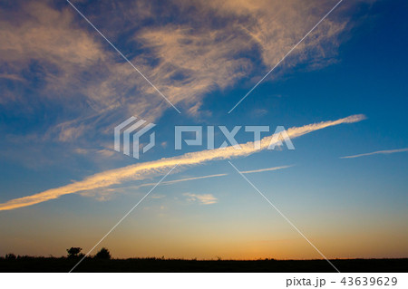 Horizon lit with sun rays at dawn 43639629