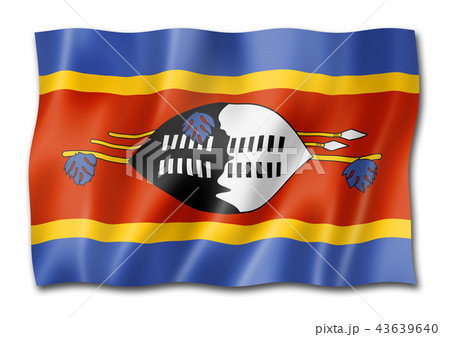 Swaziland flag isolated on white 43639640