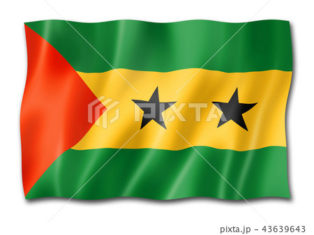 Sao Tome and Principe flag isolated on white 43639643