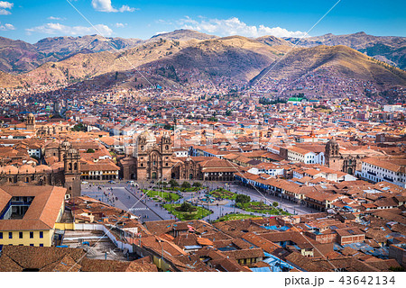 Panoramic view of Cusco historic center, Peru Panoramic view of Cusco historic center, Peru 43642134