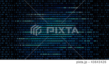 01 or binary code number on the computer in digital data technol 43643426