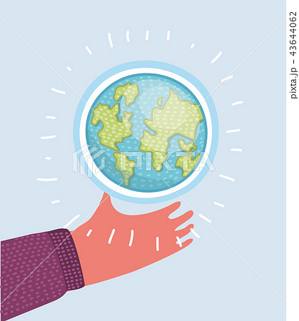 Hand holding the world 43644062