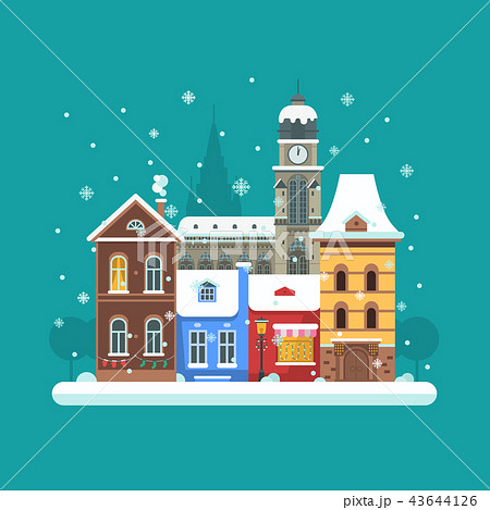 Winter City Background Winter City Background 43644126