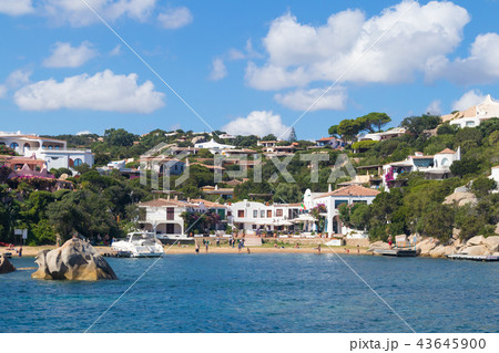 Beautiful village of Port Rafael from the sea, Sardinia, Italy. Beautiful village of Port Rafael from the sea, Sardinia, Italy. 43645900